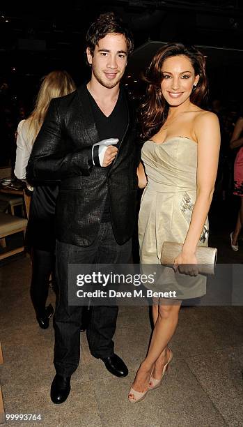 Danny Cipriani and Kelly Brook attends the launch party for the opening of TopShop's Knightsbridge store at Zuma on May 19, 2010 in London, England.