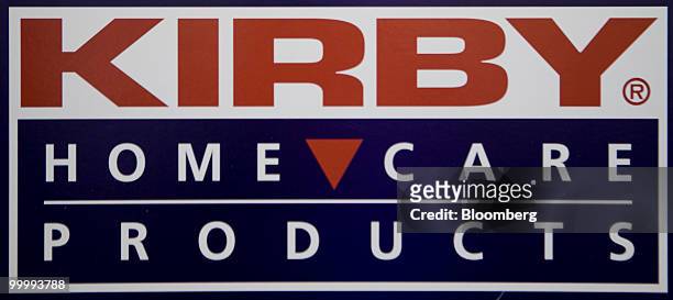 Kirby Co. Logo sits on display on the sidelines of the Berkshire Hathaway annual meeting in Omaha, Nebraska, U.S., on Saturday, May 1, 2010. Kirby...