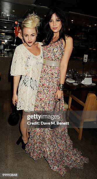 Jaime Winstone and Pearl Lowe attend the launch party for the opening of TopShop's Knightsbridge store at Zuma on May 19, 2010 in London, England.