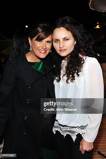 Art of Elysium founder Jennifer Howell and Rain Phoenix attend the "Art of Elysium Paradis Dinner and Party" at Michael Saylor's Yacht, Slip S05...