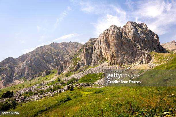 oshten mountain, view from armanskyi pass. - ivan foto e immagini stock