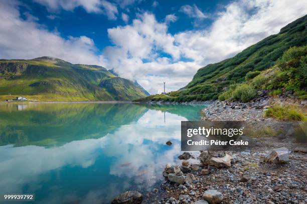 silvretta-stausee - stausee stock pictures, royalty-free photos & images