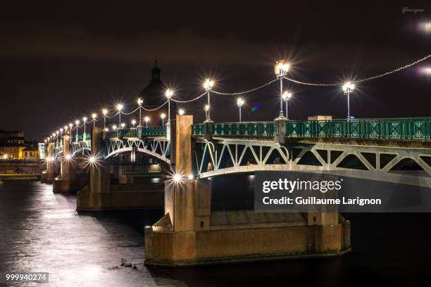 pont saint-pierre - toulouse - pont architecture stock-fotos und bilder