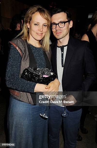 Bay Gardner and guest attend the launch party for the opening of TopShop's Knightsbridge store at Zuma on May 19, 2010 in London, England.