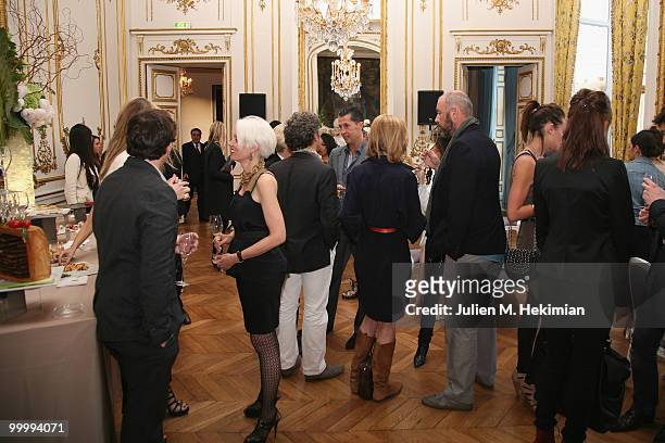 General view of the cocktail reception for W Magazine's editor-in-chief at the Hotel D'Evreux on May 19, 2010 in Paris, France.