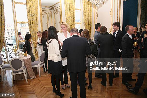 General view of the cocktail reception for W Magazine's editor-in-chief at the Hotel D'Evreux on May 19, 2010 in Paris, France.