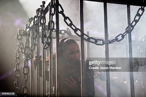 Alicia Keys performs on the opening night of her UK tour at National Indoor Arena on May 19, 2010 in Birmingham, England.