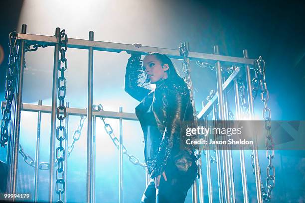 Alicia Keys performs on the opening night of her UK tour at National Indoor Arena on May 19, 2010 in Birmingham, England.