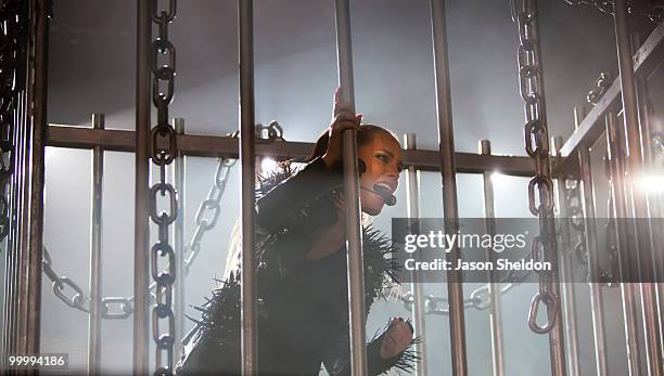 Alicia Keys performs on the opening night of her UK tour at National Indoor Arena on May 19, 2010 in Birmingham, England.