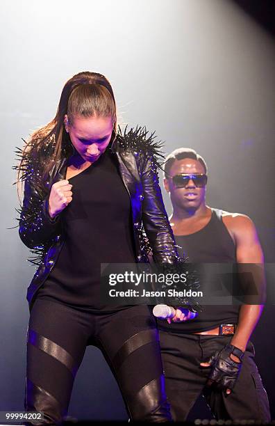 Alicia Keys performs on the opening night of her UK tour at National Indoor Arena on May 19, 2010 in Birmingham, England.