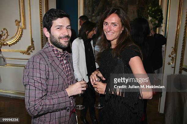Alexis Mabille and guest attend the coctail reception for W Magazine's editor-in-chief at the Hotel D'Evreux on May 19, 2010 in Paris, France.