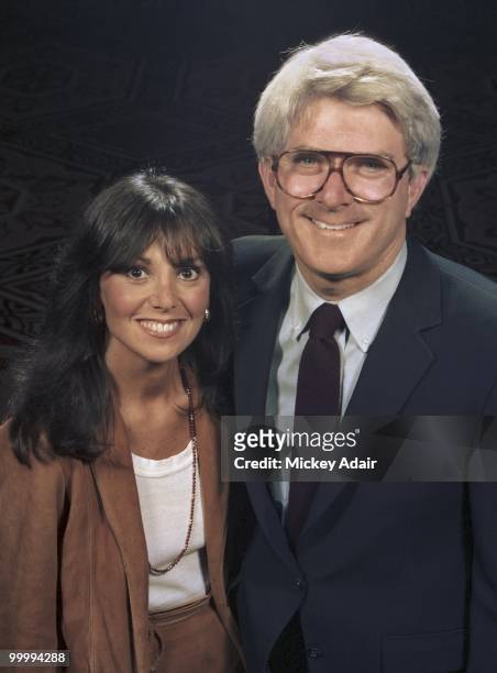 Actress Marlo Thomas and her hsuband television host Phil Donahue pose for a portrait at a convention of The Public Citizen in Washington, DC in 1981.