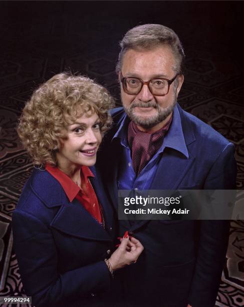Actors Steve Allen and Jayne Meadows pose for a portrait at a convention of The Public Citizen at The Shorham Hotel in 1981 in Washington, D.C.