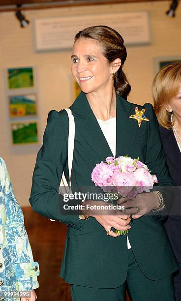 Princess Elena of Spain attends the 'XVIII Art Contest for People With Down Syndrome' at the El Aguila Cultural Center on May 19, 2010 in Madrid,...