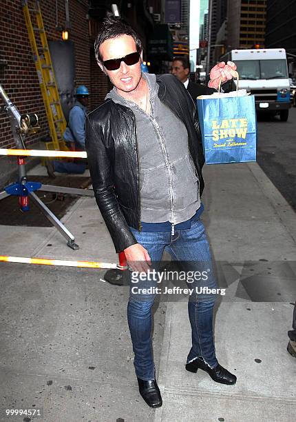 Stone Temple Pilots lead singer, Scott Weiland visits "Late Show With David Letterman" at the Ed Sullivan Theater on May 19, 2010 in New York City.