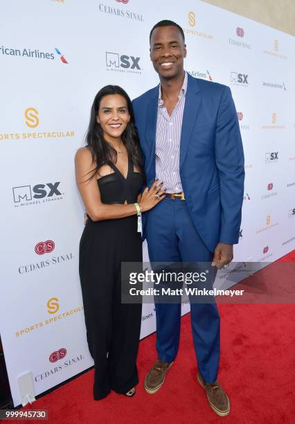 Elsa Collins and Jarron Collins attend the 33rd Annual Cedars-Sinai Sports Spectacular at The Compound on July 15, 2018 in Inglewood, California.