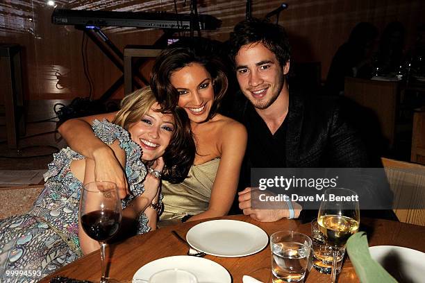 Holly Valance, Kelly Brook and Danny Cipriani attend the launch party for the opening of TopShop's Knightsbridge store on May 19, 2010 in London,...