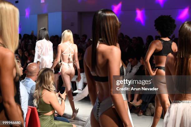 Models walk the runway for Cirone Swim at Miami Swim Week powered by Art Hearts Fashion Swim/Resort 2018/19 at Faena Forum on July 15, 2018 in Miami...