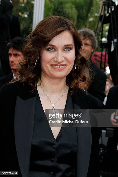 Emmanuelle Devos attends the 'Poetry' Premiere at the Palais des Festivals during the 63rd Annual Cannes Film Festival on May 19, 2010 in Cannes,...