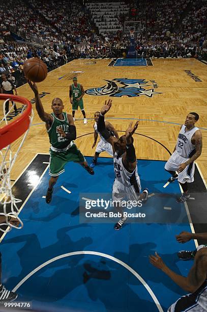 Playoffs: Boston Celtics Ray Allen in action vs Orlando Magic. Game 1. Orlando, FL 5/16/2010 CREDIT: Bob Rosato