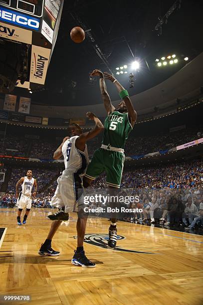 Playoffs: Boston Celtics Kevin Garnett in action, shot vs Orlando Magic. Game 1. Orlando, FL 5/16/2010 CREDIT: Bob Rosato