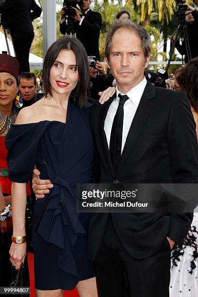 Geraldine Pailhas and Christopher Thomson attend the 'Poetry' Premiere at the Palais des Festivals during the 63rd Annual Cannes Film Festival on May...
