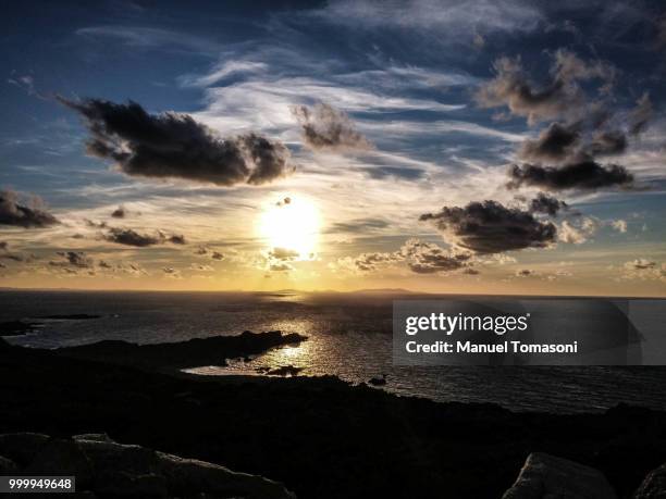 sardinian sunset - mangel stock pictures, royalty-free photos & images