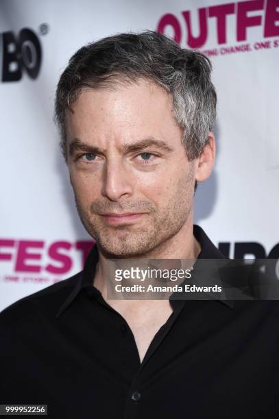 Actor Justin Kirk arrives at the Outfest Documentary Competition Screening of "Every Act Of Life" at the DGA Theater on July 15, 2018 in Los Angeles,...