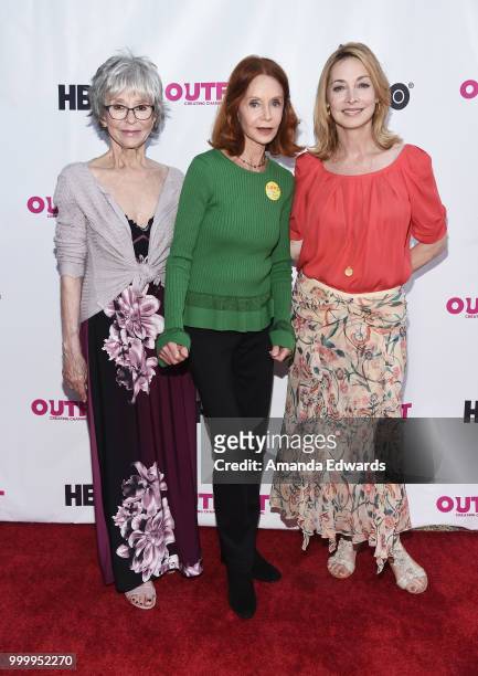 Actresses Rita Moreno, Swoosie Kurtz and Sharon Lawrence arrive at the Outfest Documentary Competition Screening of "Every Act Of Life" at the DGA...