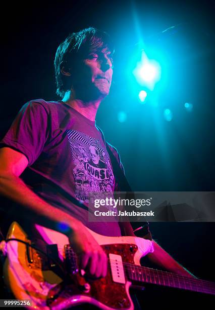 Singer and guitarist Stephen Malkmus of the US-American band Pavement performs live during a concert at the C-Halle on May 19, 2010 in Berlin,...