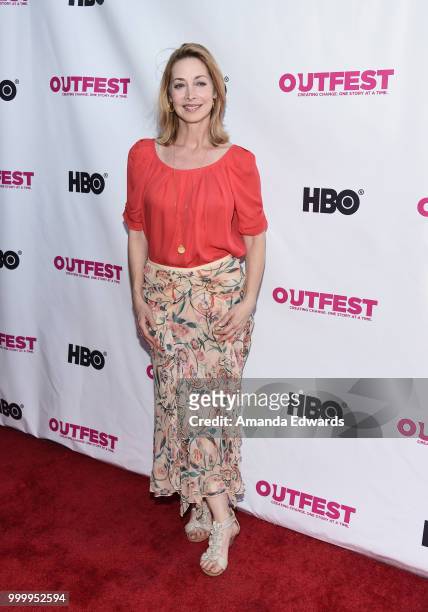 Actress Sharon Lawrence arrives at the Outfest Documentary Competition Screening of "Every Act Of Life" at the DGA Theater on July 15, 2018 in Los...