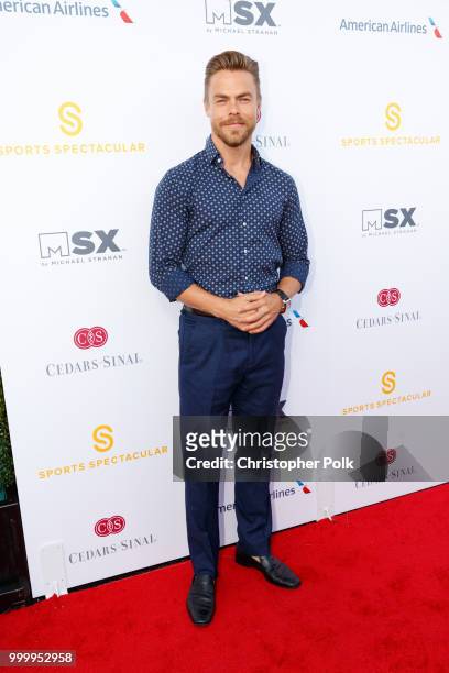 Derek Hough attends the 33rd Annual Cedars-Sinai Sports Spectacular at The Compound on July 15, 2018 in Inglewood, California.