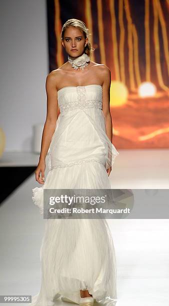 Alba Carrillo walks the runway at a presentation of the latest bridal collection by Jose Maria Peiro on May 19, 2010 in Barcelona, Spain.