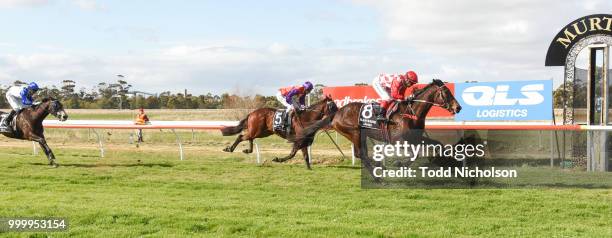 Kansas City ridden by Dean Yendall wins the Murtoa Big Weekend Maiden Plate at Murtoa Racecourse on July 16, 2018 in Murtoa, Australia.