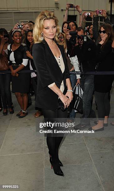 Kate Moss attends the launch party for the opening of TopShop's Knightsbridge store on May 19, 2010 in London, England.