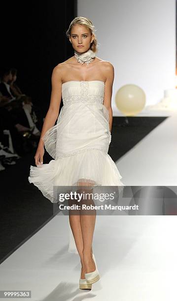 Alba Carrillo walks the runway at a presentation of the latest bridal collection by Jose Maria Peiro on May 19, 2010 in Barcelona, Spain.