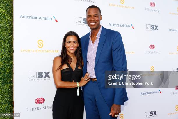 Elsa Collins and Jarron Collins attend the 33rd Annual Cedars-Sinai Sports Spectacular at The Compound on July 15, 2018 in Inglewood, California.