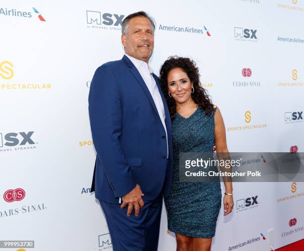 Mike Morini and honoree Constance Schwartz Morini attend the 33rd Annual Cedars-Sinai Sports Spectacular at The Compound on July 15, 2018 in...