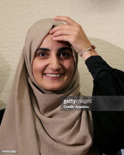 Turkish citizen Ebru Ozkan, who was arrested in Israel on June 11 at Tel Aviv's Ben Gurion Airport for alleged links to terrorist groups, arrives in...