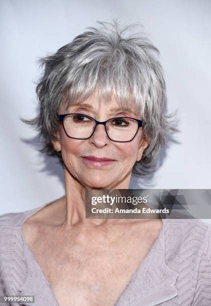 Actress Rita Moreno arrives at the Outfest Documentary Competition Screening of "Every Act Of Life" at the DGA Theater on July 15, 2018 in Los...