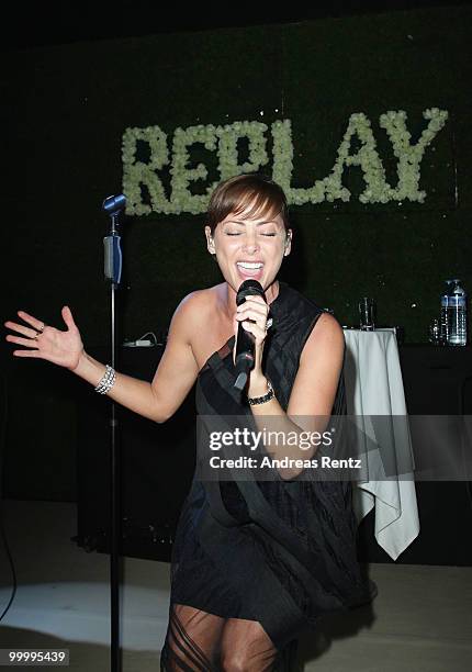Singer Natalie Imbruglia performs at the Replay Party during the 63rd Annual Cannes Film Festival at the Star Style Lounge on May 19, 2010 in Cannes,...