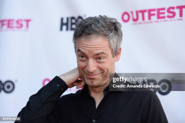 Actor Justin Kirk arrives at the Outfest Documentary Competition Screening of "Every Act Of Life" at the DGA Theater on July 15, 2018 in Los Angeles,...