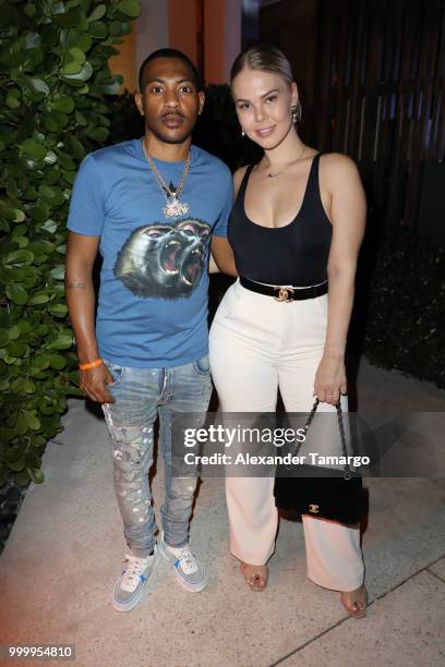 Sunny Perdue and Bianca Elouise attendthe 2018 Sports Illustrated Swimsuit party at PARAISO during Miami Swim Week at The W Hotel South Beach on July...