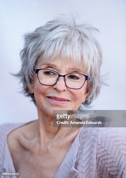 Actress Rita Moreno arrives at the Outfest Documentary Competition Screening of "Every Act Of Life" at the DGA Theater on July 15, 2018 in Los...
