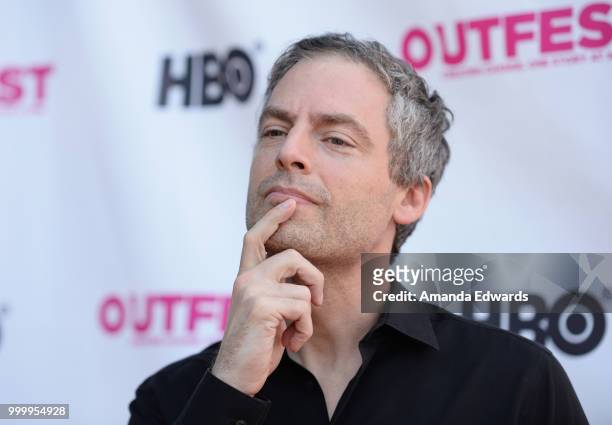 Actor Justin Kirk arrives at the Outfest Documentary Competition Screening of "Every Act Of Life" at the DGA Theater on July 15, 2018 in Los Angeles,...