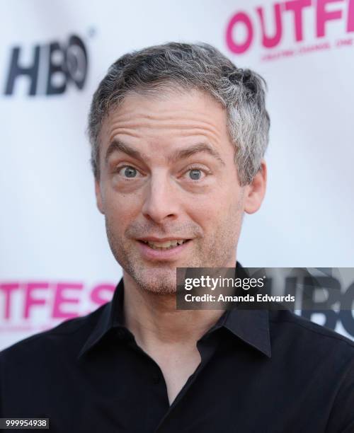 Actor Justin Kirk arrives at the Outfest Documentary Competition Screening of "Every Act Of Life" at the DGA Theater on July 15, 2018 in Los Angeles,...