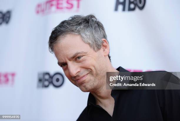 Actor Justin Kirk arrives at the Outfest Documentary Competition Screening of "Every Act Of Life" at the DGA Theater on July 15, 2018 in Los Angeles,...