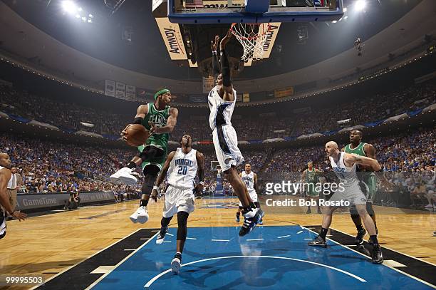 Playoffs: Boston Celtics Rajon Rondo in action vs Orlando Magic. Game 1. Orlando, FL 5/16/2010 CREDIT: Bob Rosato