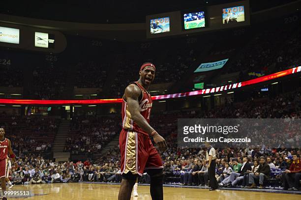 Cleveland Cavaliers LeBron James during game vs New Jersey Nets. East Rutherford, NJ 3/3/2010 CREDIT: Lou Capozzola