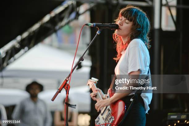 Courtney Barnett performs on Day 3 of Forecastle Music Festival on July 15, 2018 in Louisville, Kentucky.